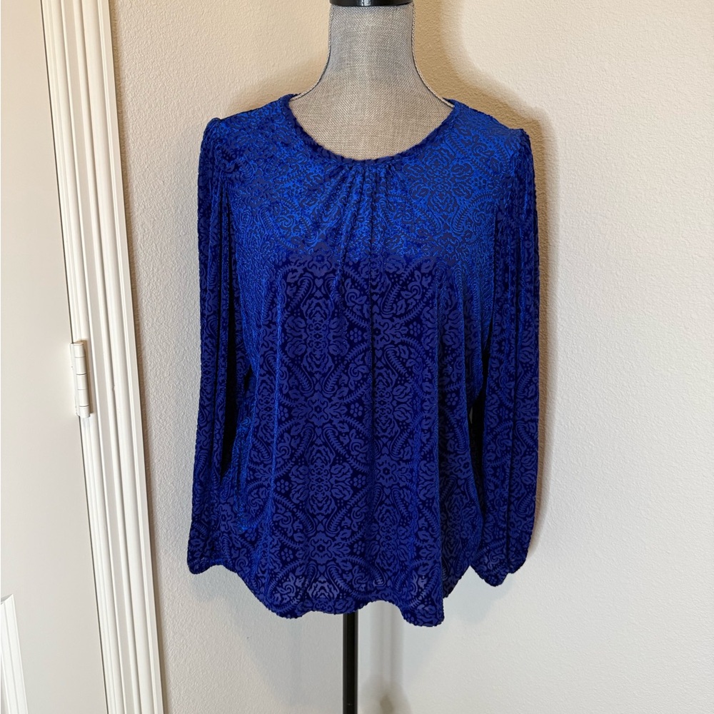 LOFT Vibrant Blue Sleeve Relaxed Blouse | NWT | L